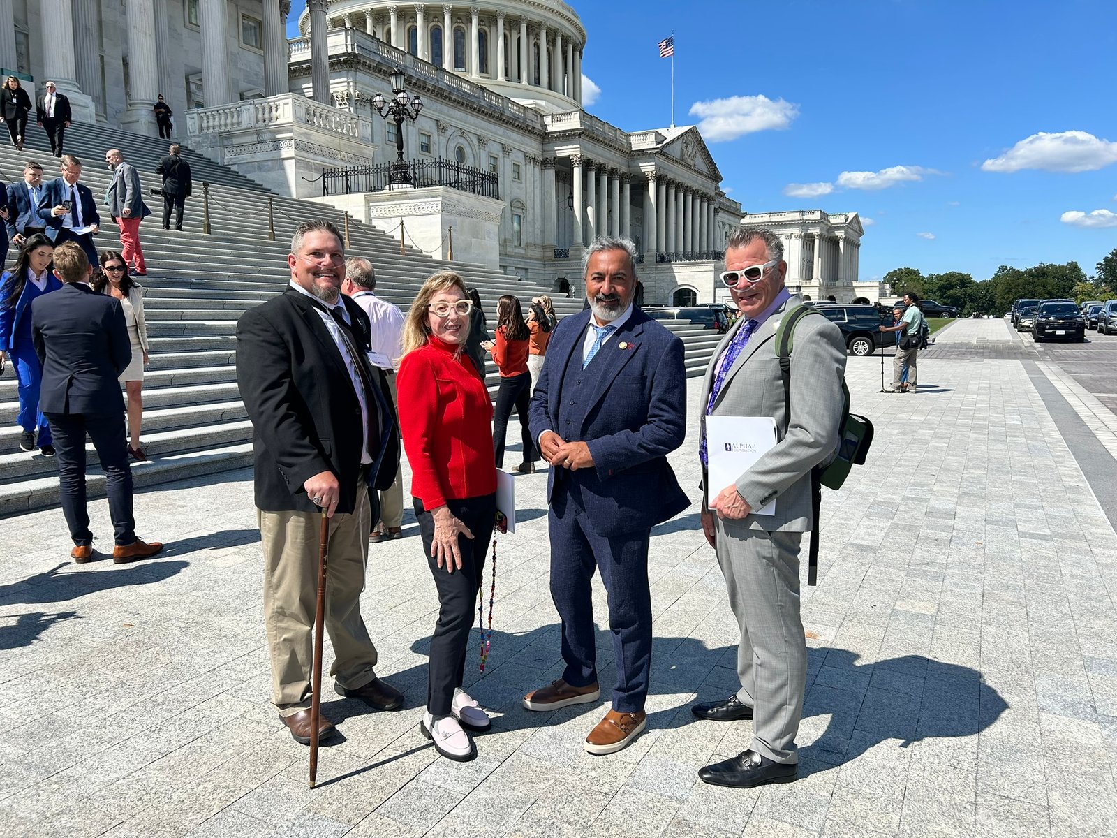 Eric Butcher and fellow patient advocates outside the United States Capitol